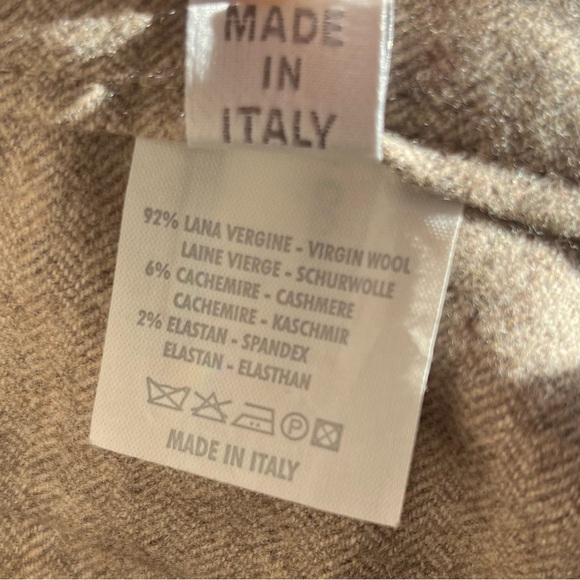 GUNEX Controlloa Virgin Wool/Cashmere Wide Leg Beige Trouser Size 4 L34” NWT - Picture 7 of 10